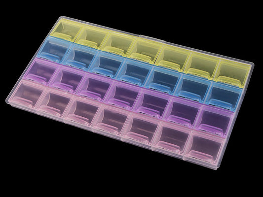 Image of a plastic organizer box 12 × 21.5 × 2 cm – available at Charlotte’s Fabrics