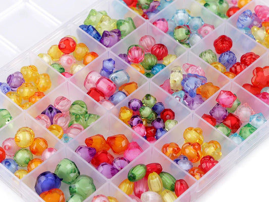 Plastic bead set in a box |Ø 8–15 mm | 220 pcs.