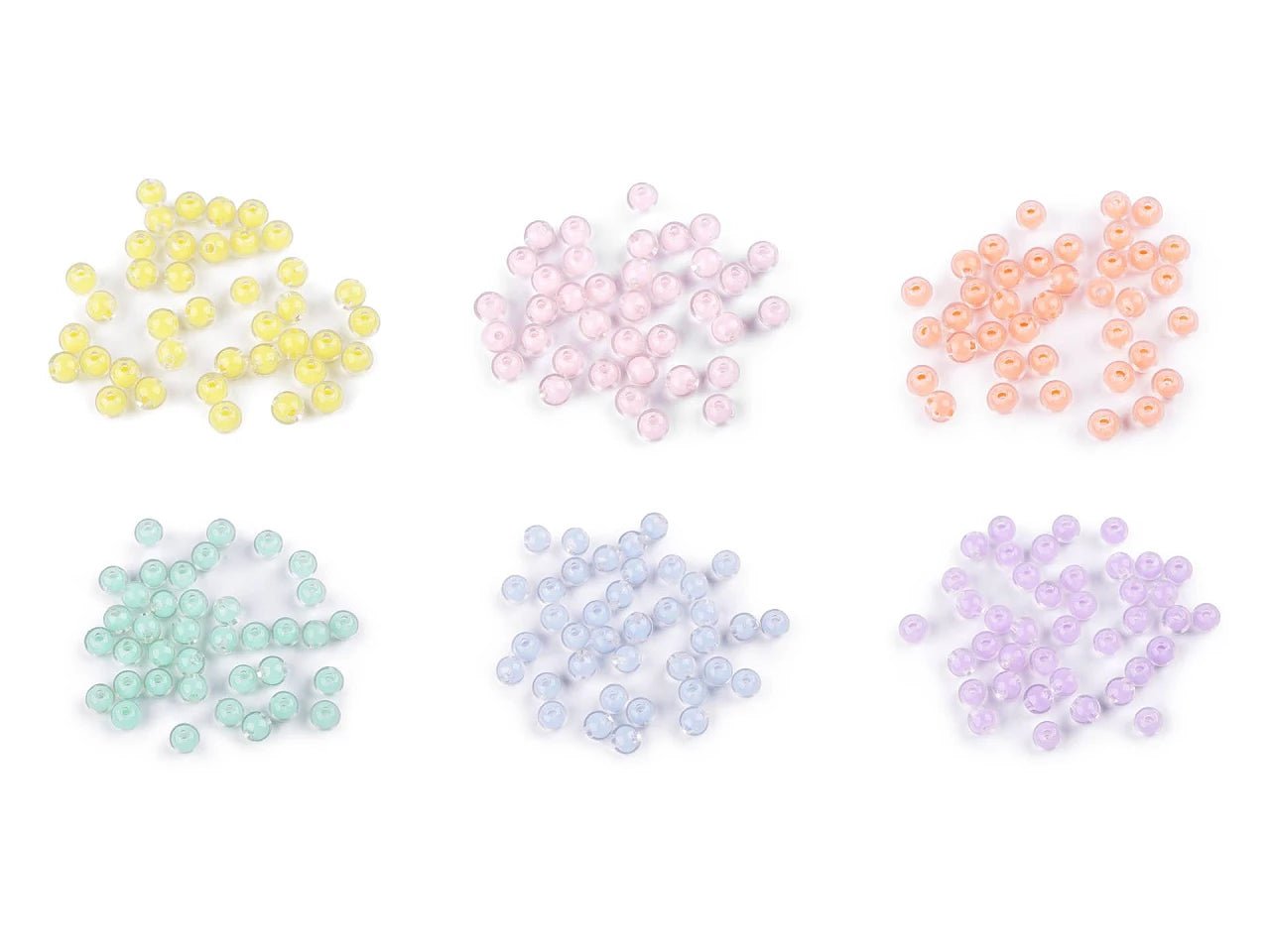Plastic beads Ø8 mm 10 g| assorted colors