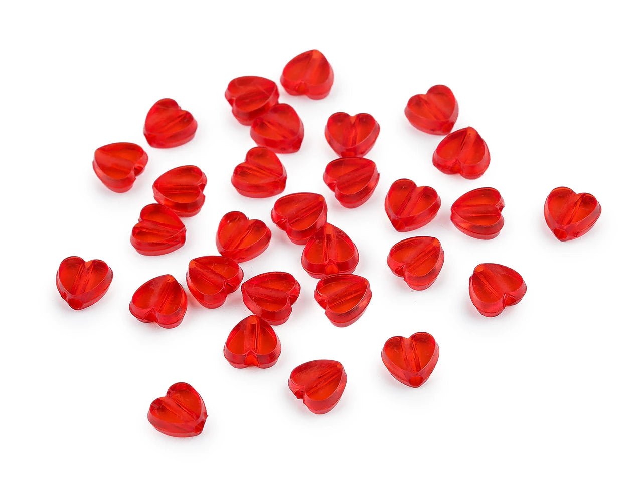 Attēls ar Plastmasas pērlītes sirsniņas Ø8 mm 20 g. – pieejams Šarlotes audumi