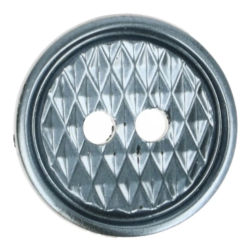 Boutons en plastique 19 mm - gris-bleu à texture géométrique