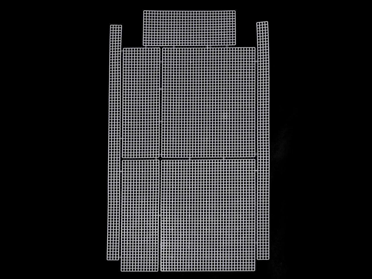 Plastic mesh (canvas) for making bags | 20 × 24 × 8 cm | With handles