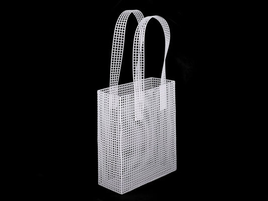 Plastic mesh (canvas) for making a bag | 20 × 24 × 8 cm | With handles