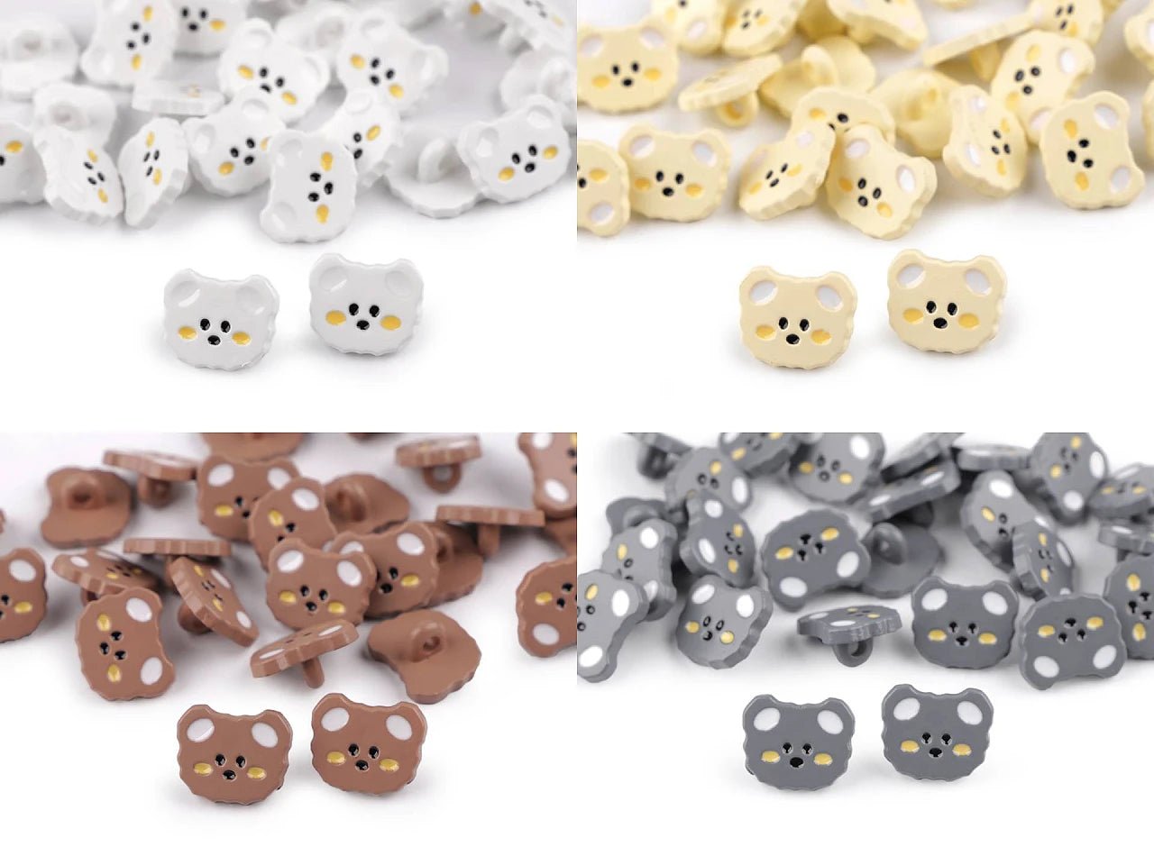 Image with a 15 mm button on a shank, kittens|various shades – available at Charlotte's Fabrics