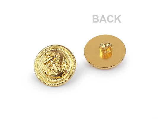 Drop earrings 15.4 mm - gold anchor
