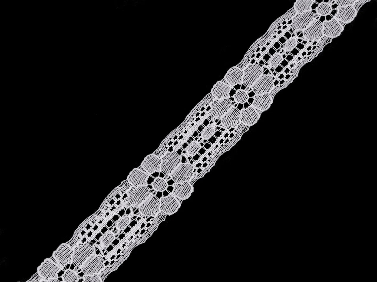 Dentelle en polyamide - 1,8 cm blanche