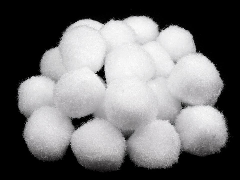 Image with Pompons Ø25 mm for decoration and crafts, 100 pcs. – available at Charlotte's Fabrics