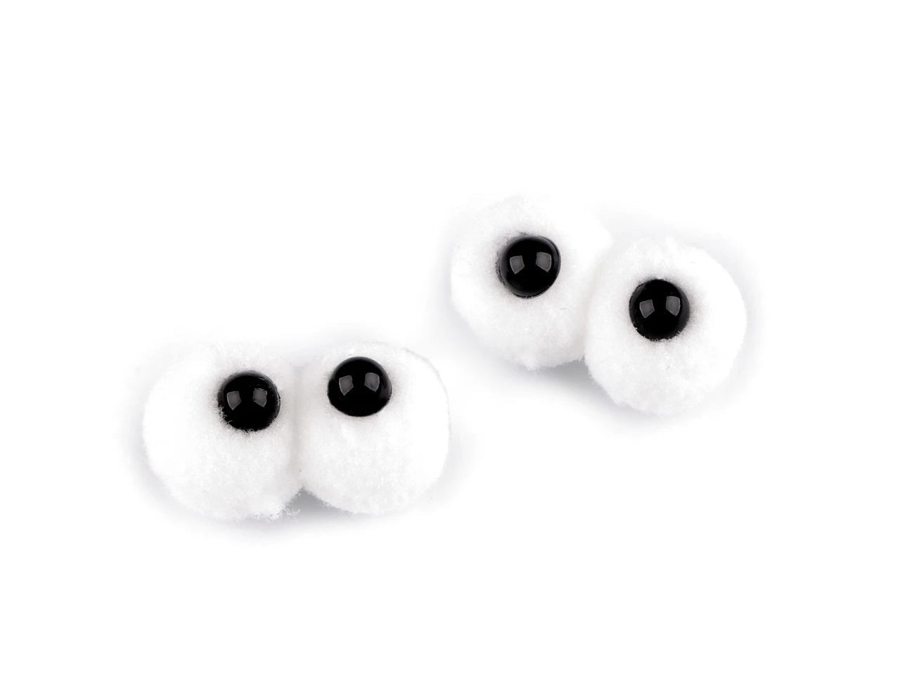 Motif avec yeux pompon pour jouets 15 × 30 mm – disponible chez Šarlotes audumi