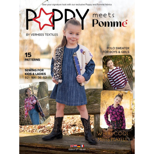 alt
Image with Poppy meets Pommé Magazine No. 27 – sewing patterns for children and adults ENG, DE, FR – available at Šarlotes audumi