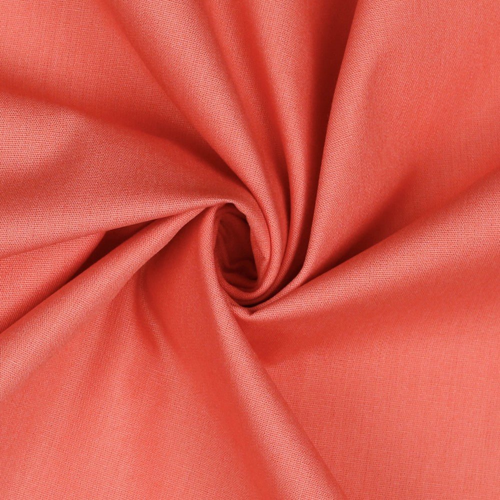 Tissu premium 100 % coton - corail 125 g/m²
