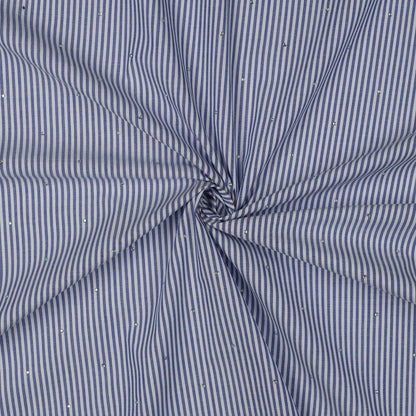 Image d'un tissu Premium 100 % coton - lignes avec cristaux 115 g/m² – disponible chez Šarlotes audumi
