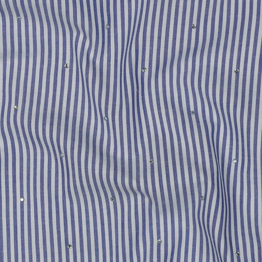 Image du tissu Premium 100 % coton à lignes de cristaux 115 g/m² – disponible chez Šarlotes audumi