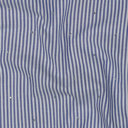 Image du tissu Premium 100 % coton à lignes de cristaux 115 g/m² – disponible chez Šarlotes audumi