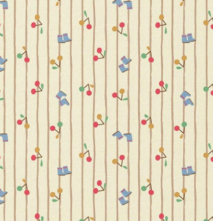 Image avec tissu Premium 100 % coton - motif printanier ludique 115 g/m² – disponible chez Šarlotes audumi
