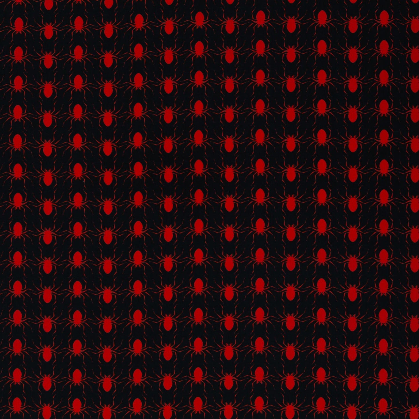 Premium 100% cotton fabric - red spiders 130 g/m²