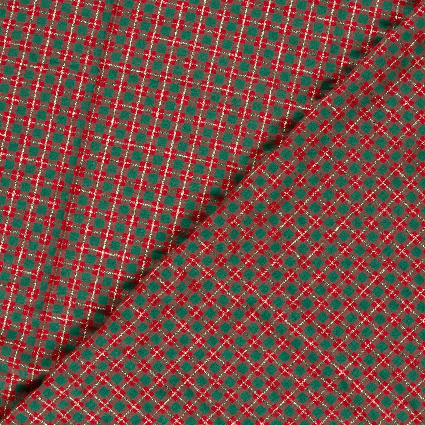 Kuva Premium 100 % puuvillakankaasta – skotlantilainen ruutukuosi kullanvärisin yksityiskohdin 120 g/m² – saatavilla verkossa Charlotte's Fabrics