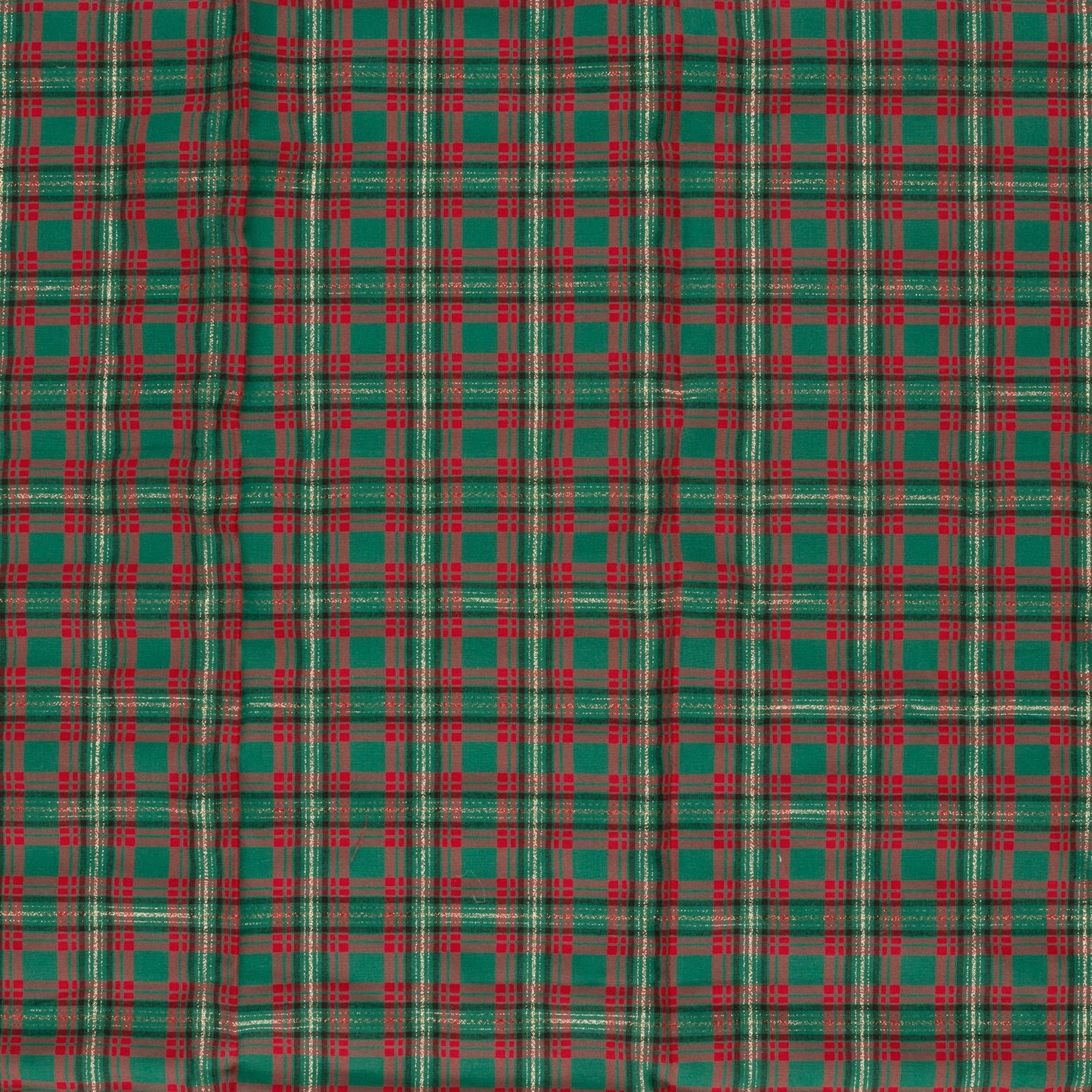 Image with Premium 100% cotton fabric-gold shimmer check 120 g/m² – available online at Šarlotes audumi