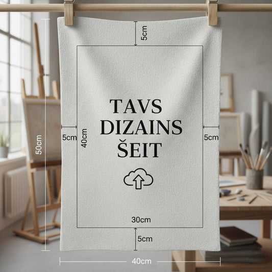 Image with premium cotton fabric panel print with your design 30 × 40 cm – available at Šarlotes audumi