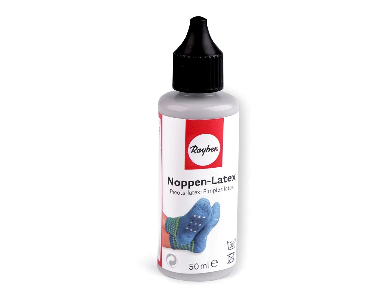 Peinture antidérapante en caoutchouc (grise) pour tricots, chaussettes – 50 ml