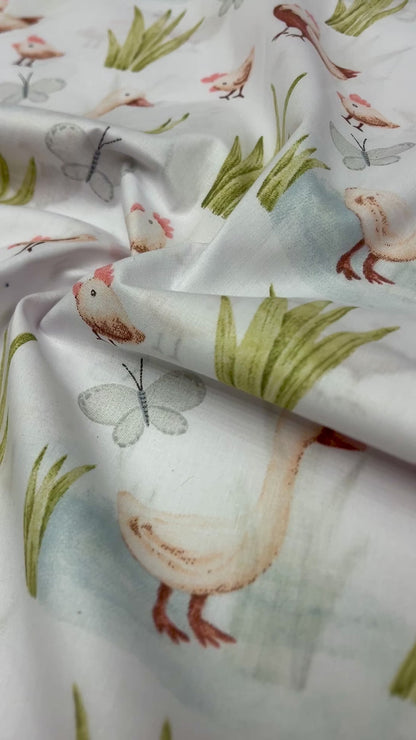 Tissu 100 % coton - poussins 125 g/m²