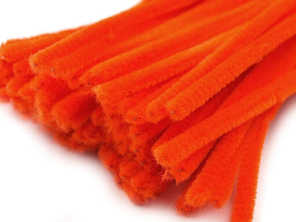 Fil chenille | Ø6 mm (30 cm) |20 pièces|teintes assorties