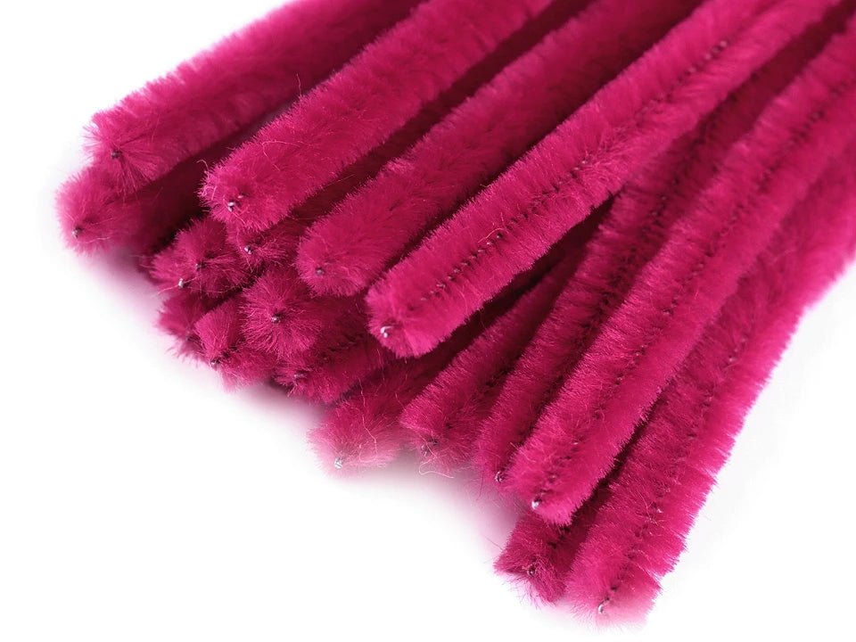 Image avec fil chenille | Ø6 mm (30 cm) |20 pcs.| tons assortis – disponible chez Šarlotes audumi