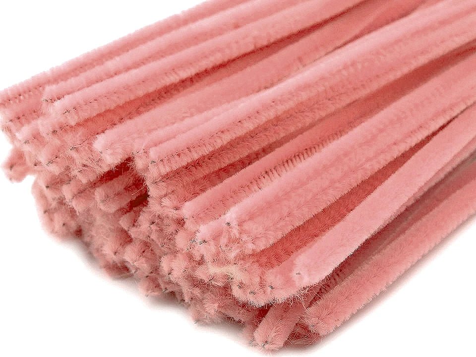 Image avec fil chenille duveteux | Ø6 mm (30 cm) | 20 pièces | tons variés – disponible chez Šarlotes audumi