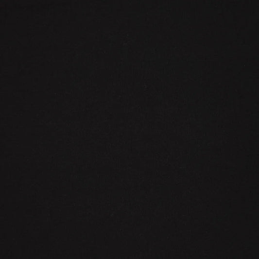 Image du tissu tricot Punta di Roma noir 320 g/m², disponible chez Šarlotes audumi