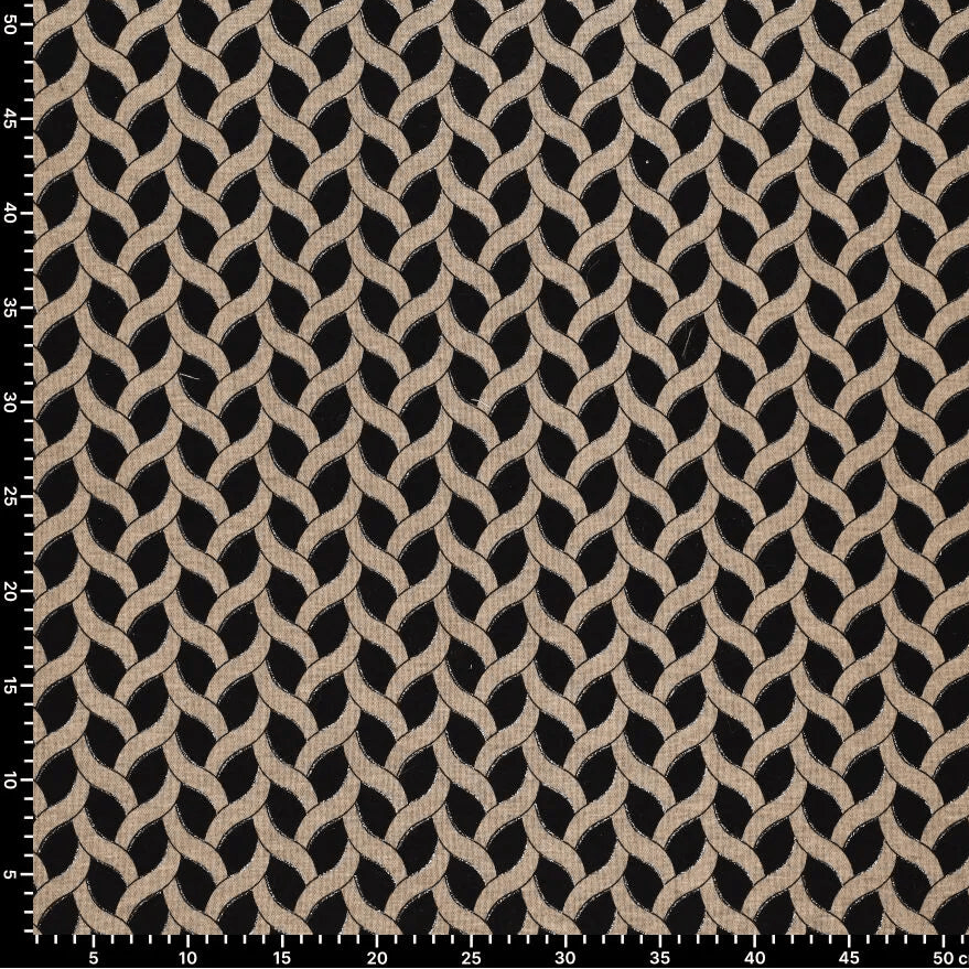 Tissu jersey Punto di Roma à motif pois gris 240 g/m² – disponible chez Šarlotes audumi