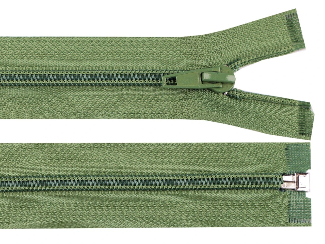 Fermeture zippée ouvrable - kaki