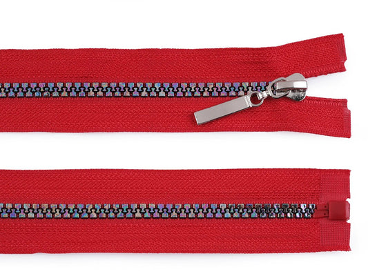 Red 50 cm zipper-open tractor - available at Šarlotes audumi