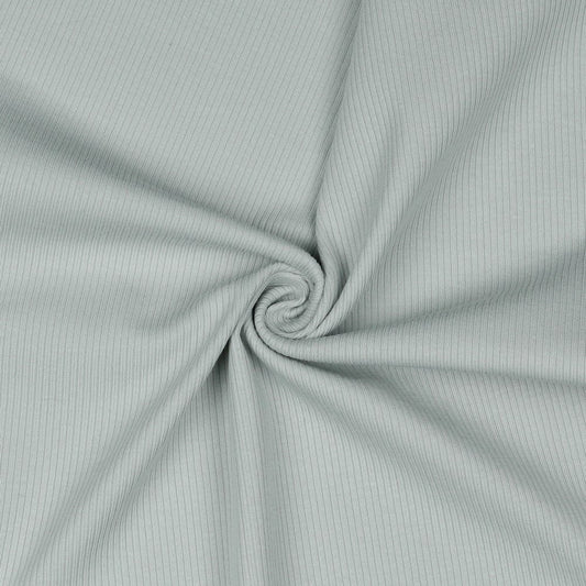 Ribbed cotton jersey (RIB JERSEY) - light gray 240 g/m²