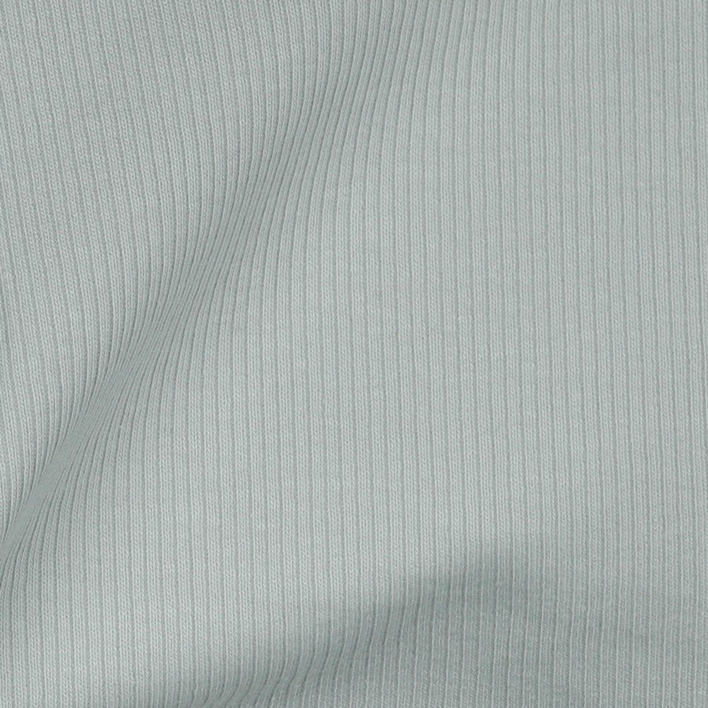 Jersey côtelé en coton (RIB JERSEY) - gris clair 240 g/m²
