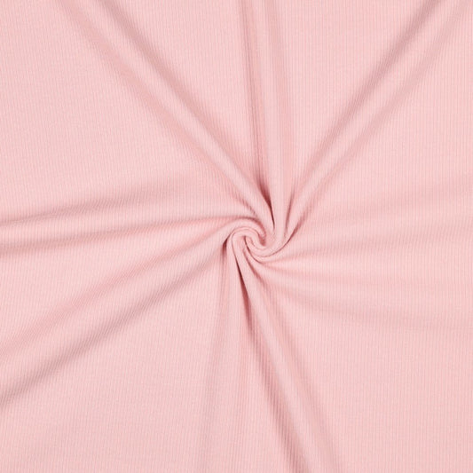 ribbed cotton jersey (RIB JERSEY) - rose tone 240 g/m²