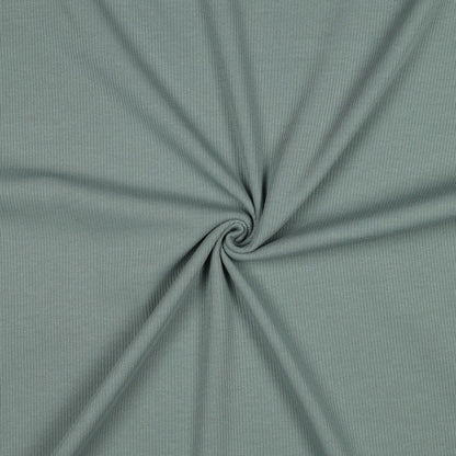 Jersey côtelé en coton (RIB JERSEY) - vert menthe foncé 240 g/m²