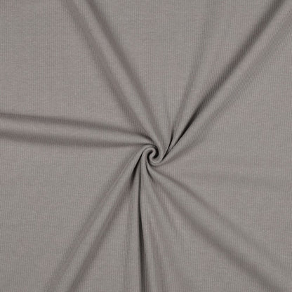Jersey de coton côtelé (RIB JERSEY) - gris foncé 240 g/m²