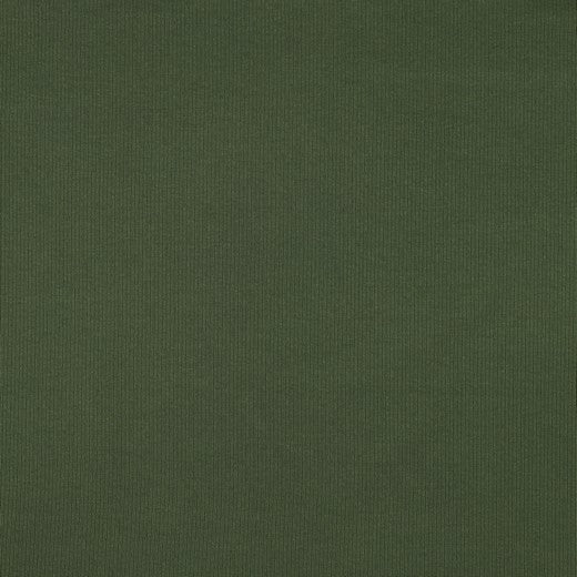 Maille côtelée en coton (RIB JERSEY) - vert foncé 240 g/m²
