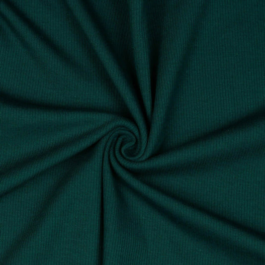Ribbed cotton jersey (RIB JERSEY) - cool green 240 g/m²