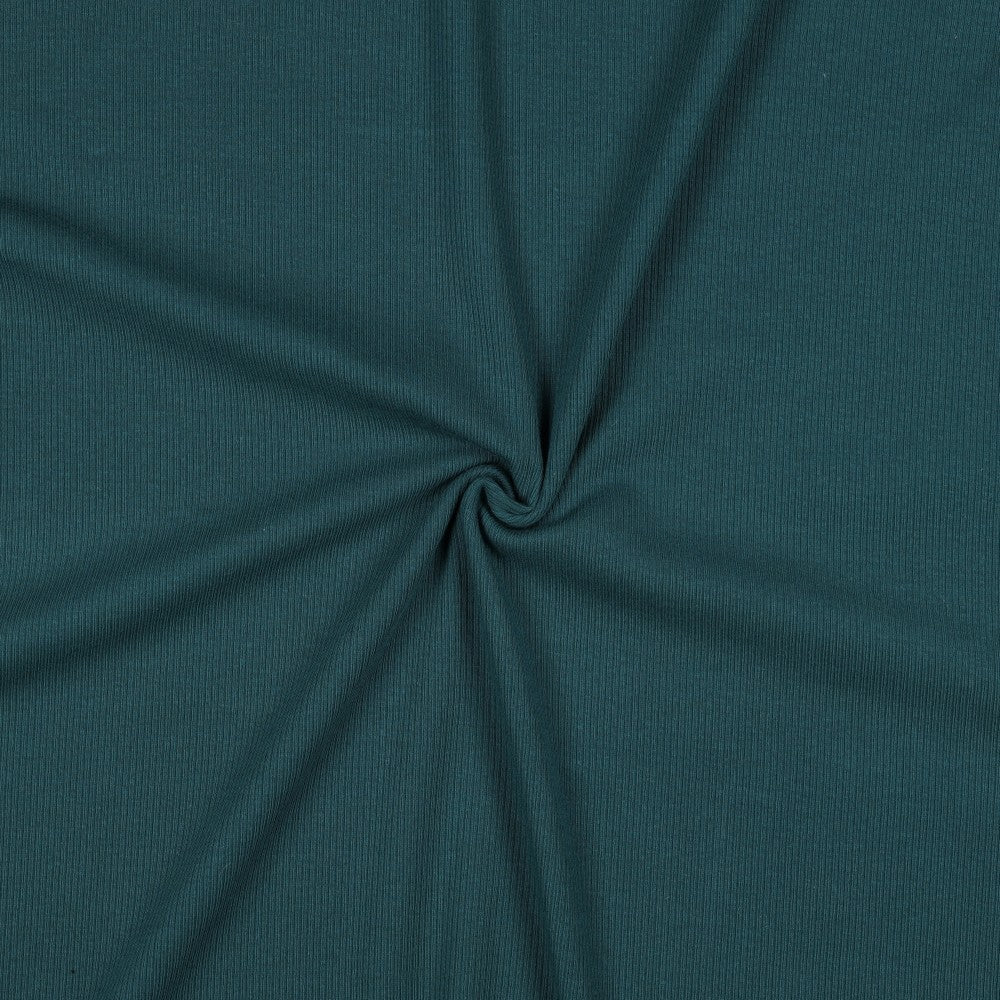 Jersey de coton côtelé (RIB JERSEY) - vert frais 240 g/m²