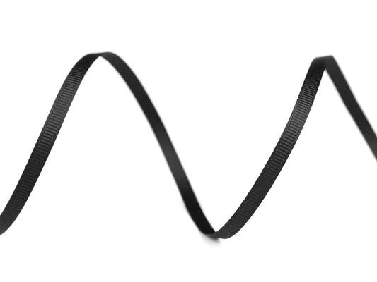 Grosgrain ribbon 5 mm - black (30 m roll)