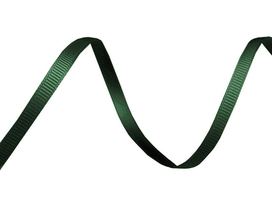 Grosgrain ribbon 5 mm - forest green (30 m roll)