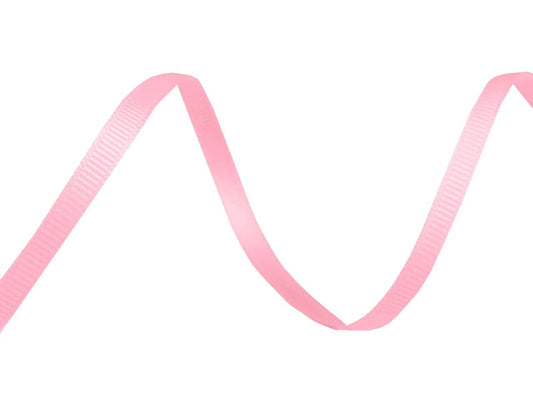 Grosgrain ribbon 5 mm - pink (30 m roll)