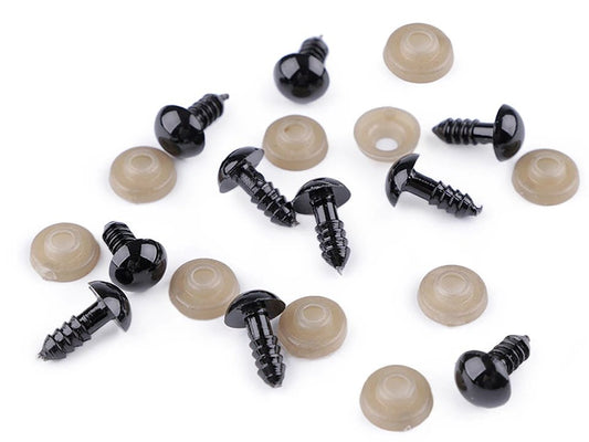 Toy eyes Ø10 mm-black (10 pcs per pack)