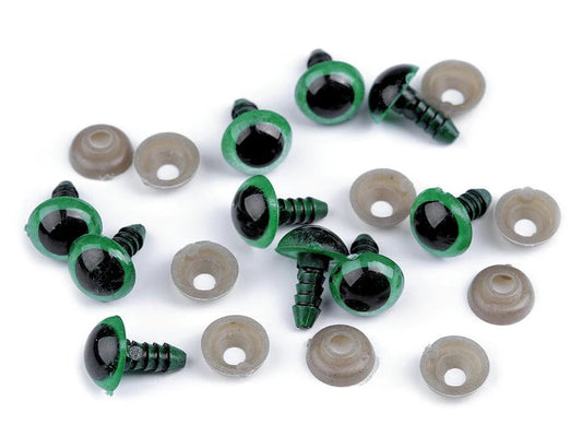 Toy eyes Ø10 mm-green (pack of 5 pairs)