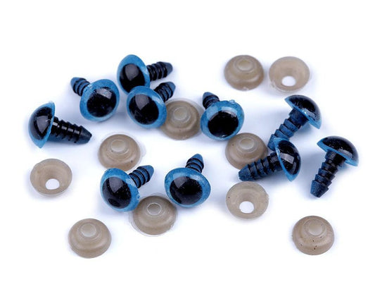 Toy eyes Ø10 mm-blue (5 pairs per pack)