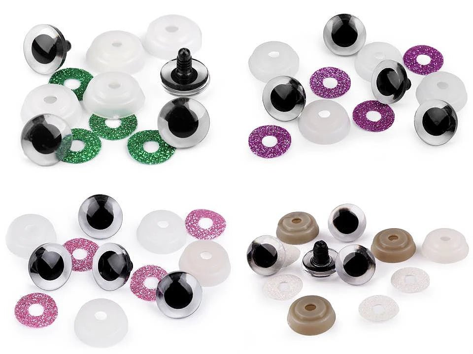alt
Yeux pour jouets Ø20 mm à paillettes roses (2 paires par paquet)