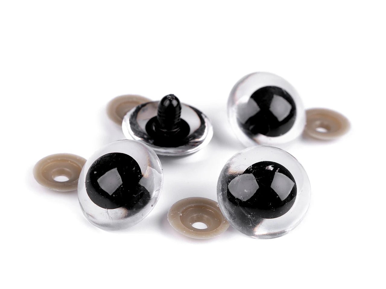 Spielzeugaugen Ø30 mm, transparent (2 Paare pro Packung)