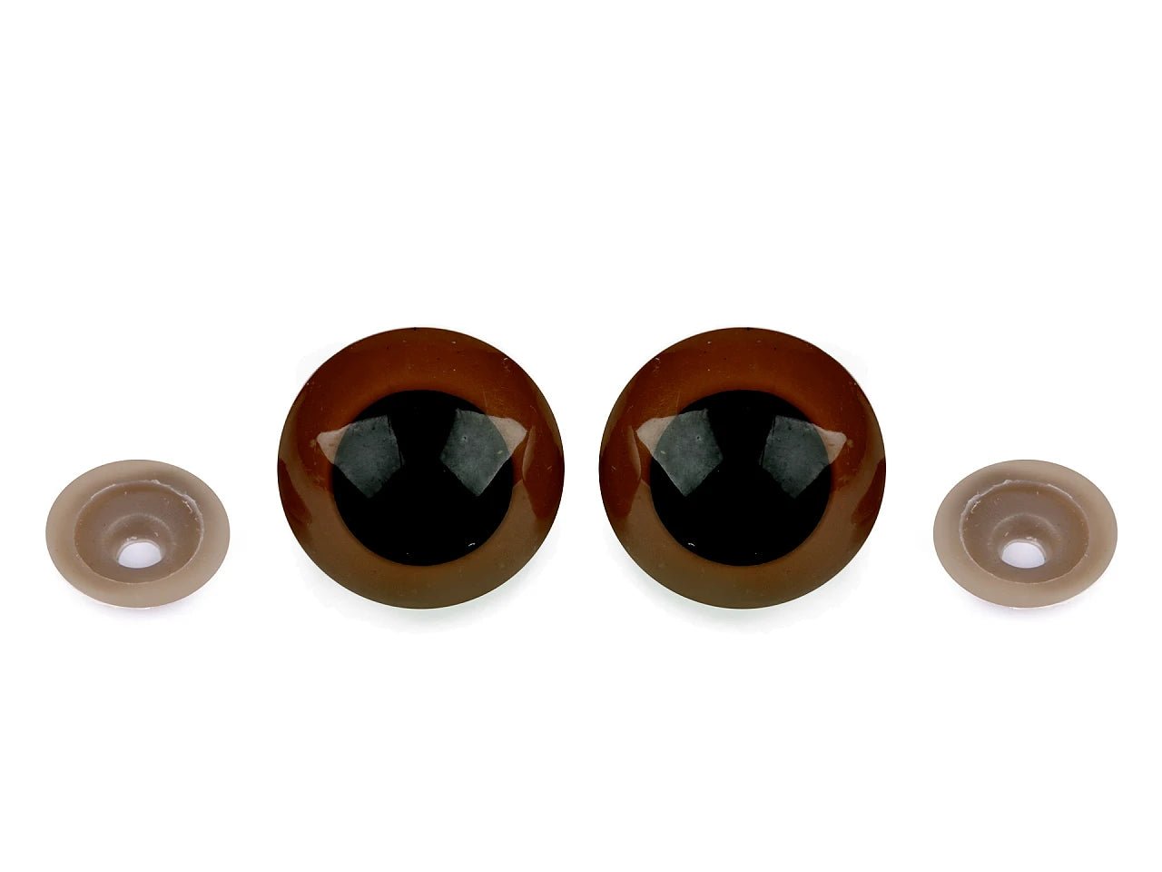 Yeux pour peluches Ø30 mm verts (2 paires par emballage)
