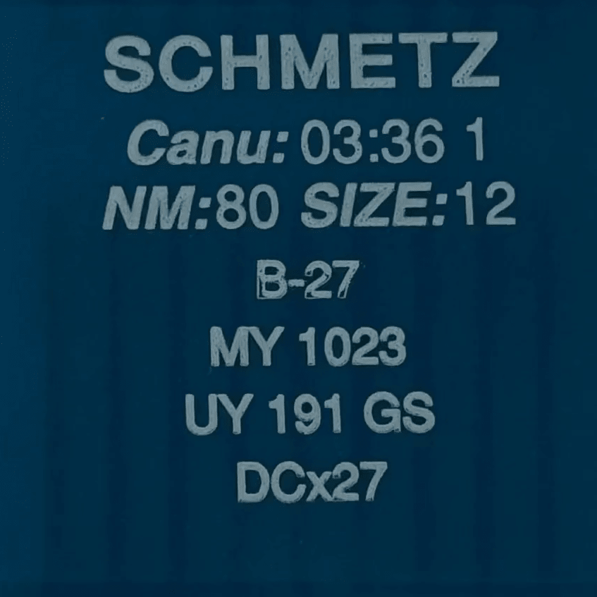 Image with SCHMETZ DCx27 (B - 27) industrial overlock needles, universal - 10 pcs. – available at Šarlotes audumi