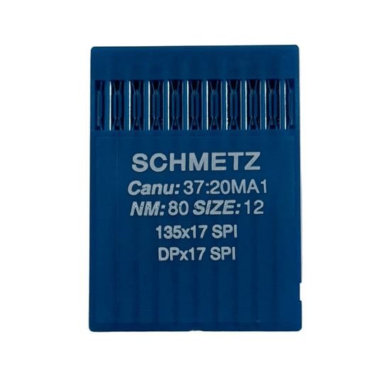 Aiguilles pour machine à coudre industrielle SCHMETZ DPx17 (135x17) SPI pour tissus épais et fins - 10 pièces – disponible chez Šarlotes audumi